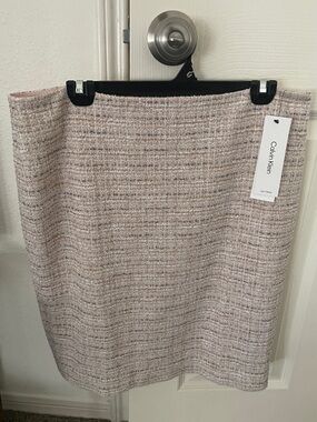 💗 Calvin Klein Blush Tweed Suit Skirt 💗